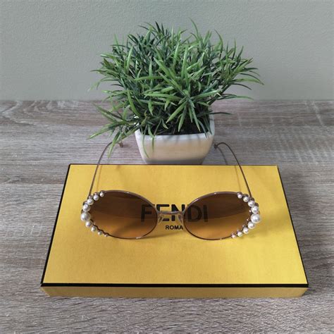 fendi sunglasses pearls|Fendi Ribbons & Pearls 295 Sunglasses .